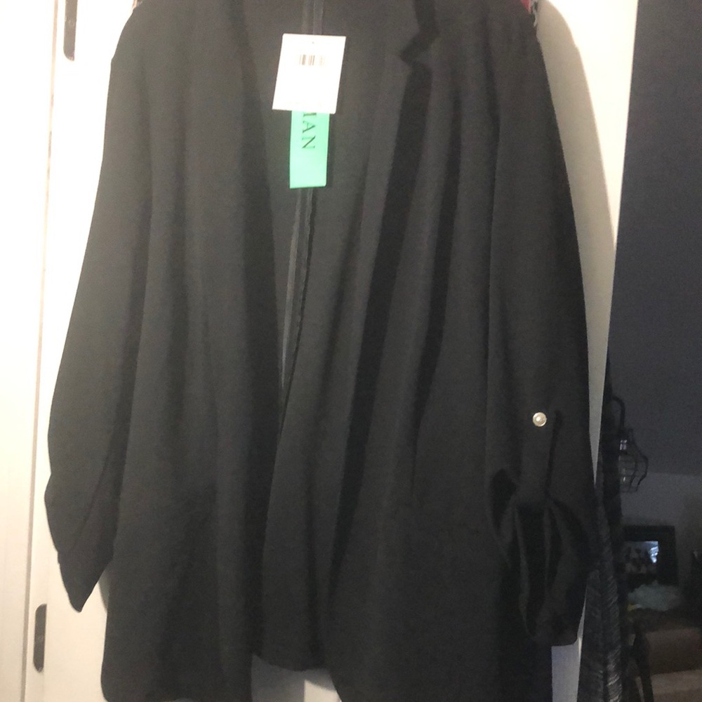 Black Plus Sized Blazer (unlined)
